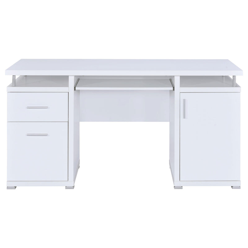 Tracy 55-inch 2-drawer Office Computer Desk White - 800108