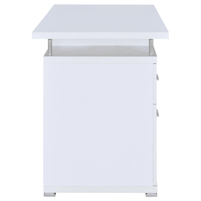 Tracy 55-inch 2-drawer Office Computer Desk White - 800108