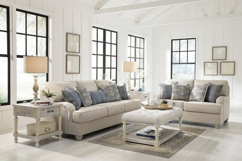 Traemore Linen Loveseat - Gate FurnitureLoveseat