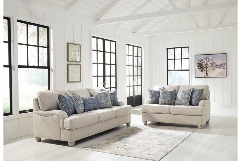 Traemore Linen Loveseat - Gate FurnitureLoveseat