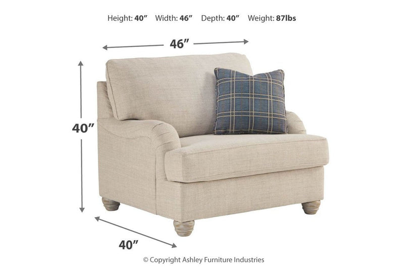 Traemore Linen Oversized Chair - Gate FurnitureAccent Chair