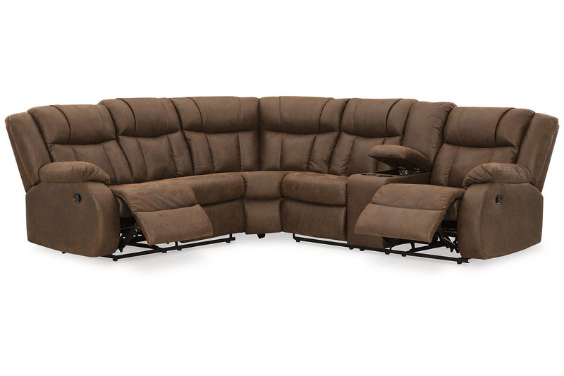 Trail Boys Walnut 2 - Piece Reclining Sectional - Gate FurnitureReclining Sectional