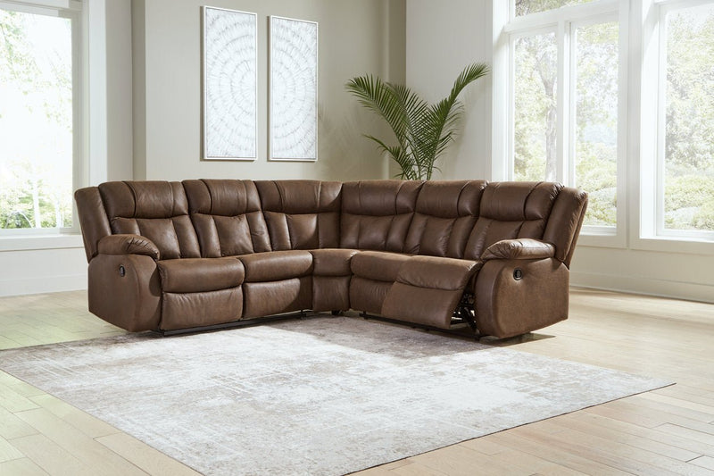 Trail Boys Walnut 2 - Piece Reclining Sectional - Gate FurnitureReclining Sectional