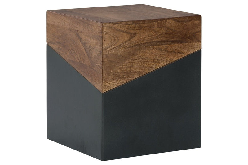 Trailbend Brown/Gunmetal Accent Table - Gate FurnitureTable