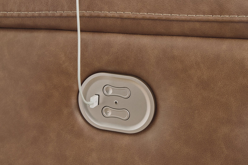 Trasimeno Power Reclining Loveseat with Console - Gate FurniturePower Reclining Loveseat