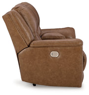 Trasimeno Power Reclining Loveseat with Console - Gate FurniturePower Reclining Loveseat