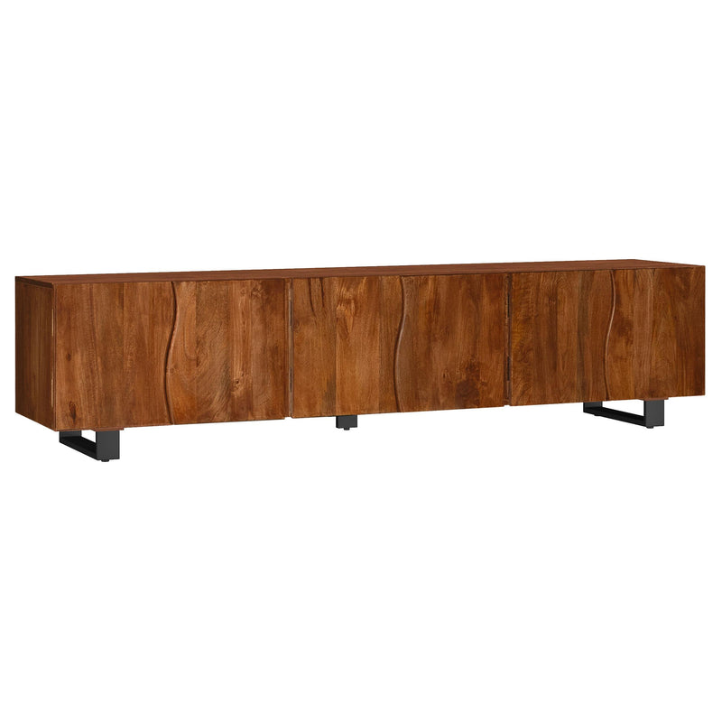 Trask 86-inch Wood TV Stand Media Console Mango Brown - 701790