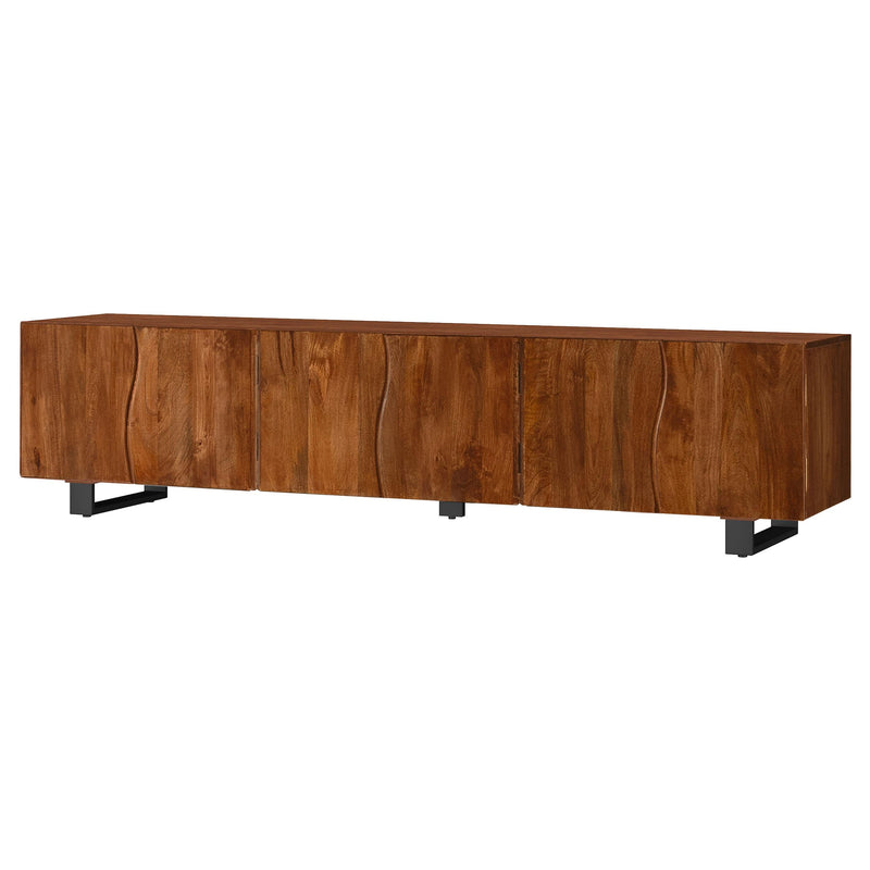 Trask 86-inch Wood TV Stand Media Console Mango Brown - 701790