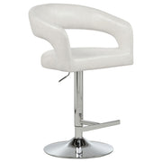Travia Leatherette Upholstered Adjustable Bar Stool Ivory - 182157IVR