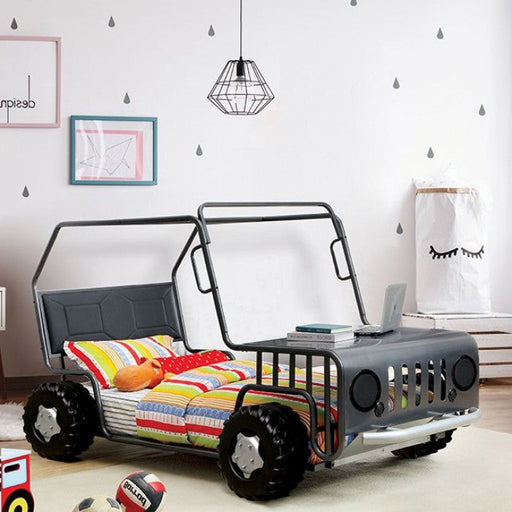 Trekker Gun Metal Twin Bed - CM7766-BED