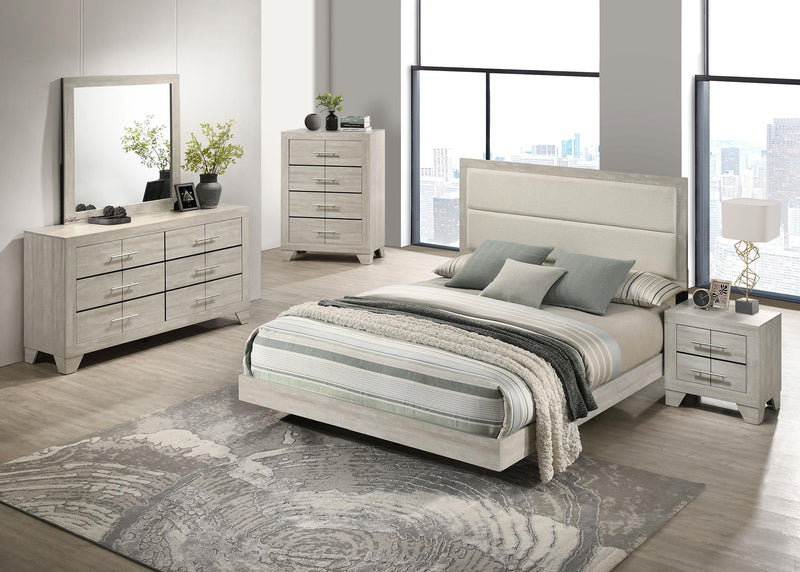Trenton 2-drawer Nightstand Bedside Table Rustic Cream - 225062