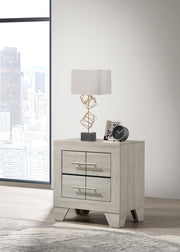 Trenton 2-drawer Nightstand Bedside Table Rustic Cream - 225062