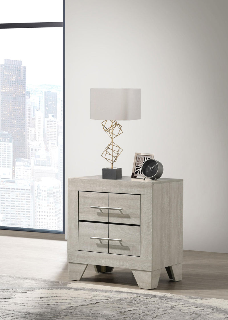 Trenton 2-drawer Nightstand Bedside Table Rustic Cream - 225062