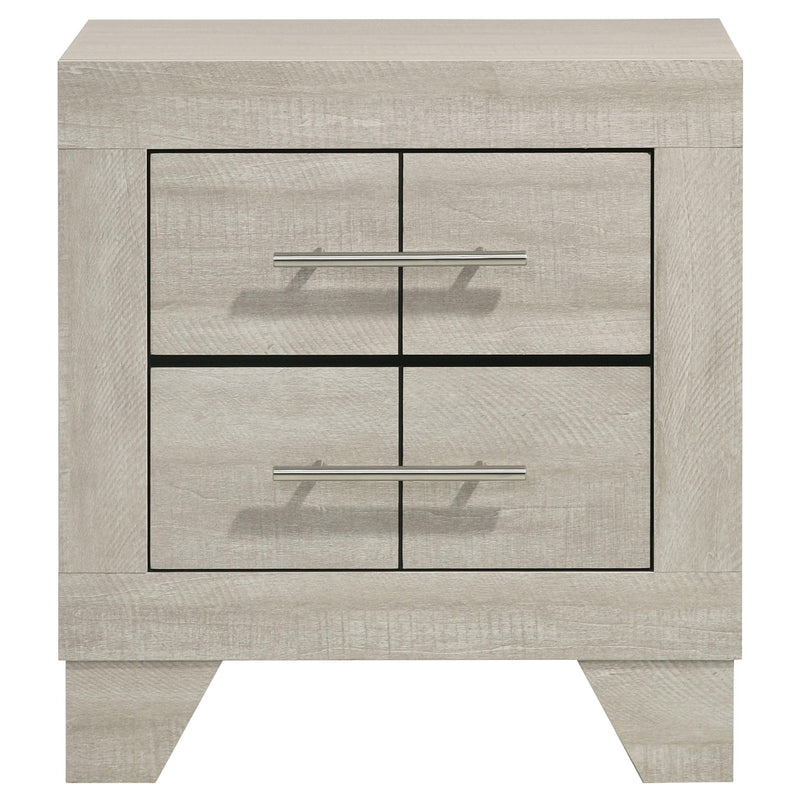 Trenton 2-drawer Nightstand Bedside Table Rustic Cream - 225062