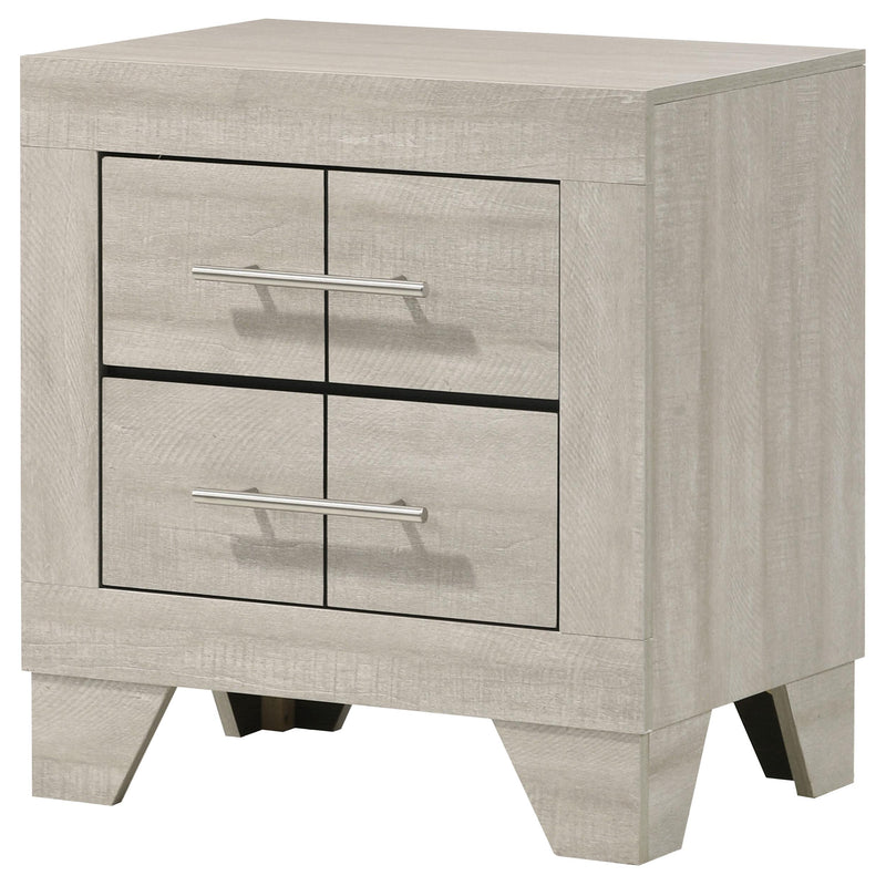 Trenton 2-drawer Nightstand Bedside Table Rustic Cream - 225062