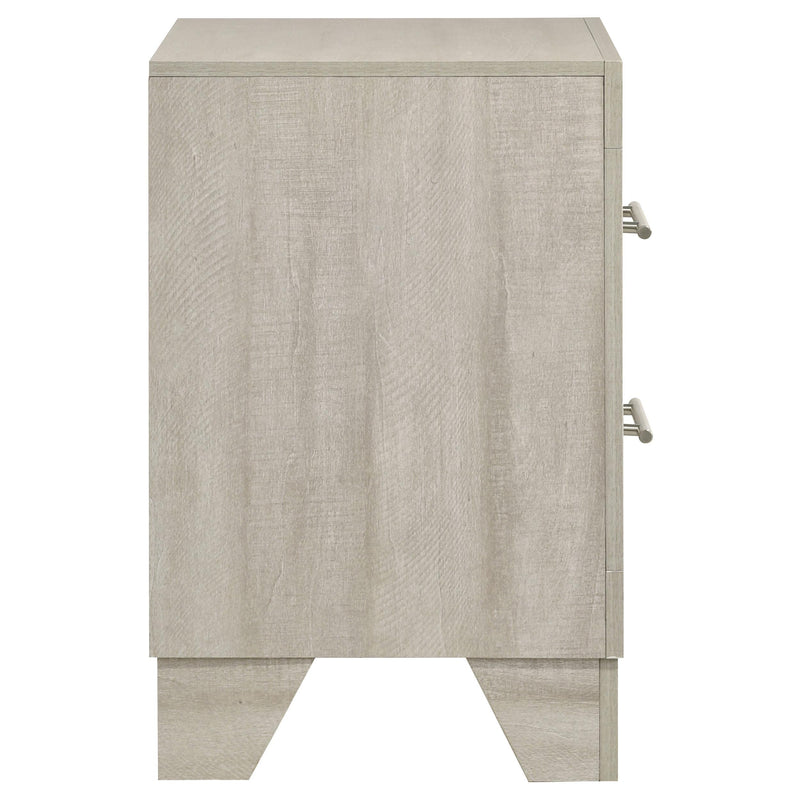 Trenton 2-drawer Nightstand Bedside Table Rustic Cream - 225062