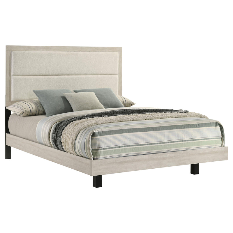 Trenton 54-inch Wood Queen Panel Bed Rustic Cream - 225061Q