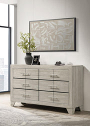 Trenton 6-drawer Bedroom Dresser Rustic Cream - 225063