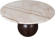 Treviso Marble Top And Mango Wood Base Coffee Table in Beige - 99092Beige-CT