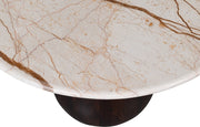 Treviso Marble Top And Mango Wood Base Coffee Table in Beige - 99092Beige-CT