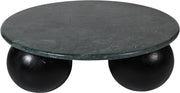 Treviso Marble Top And Mango Wood Base Coffee Table in Green - 99092Green-CT