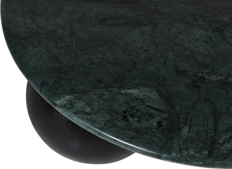 Treviso Marble Top And Mango Wood Base Coffee Table in Green - 99092Green-CT