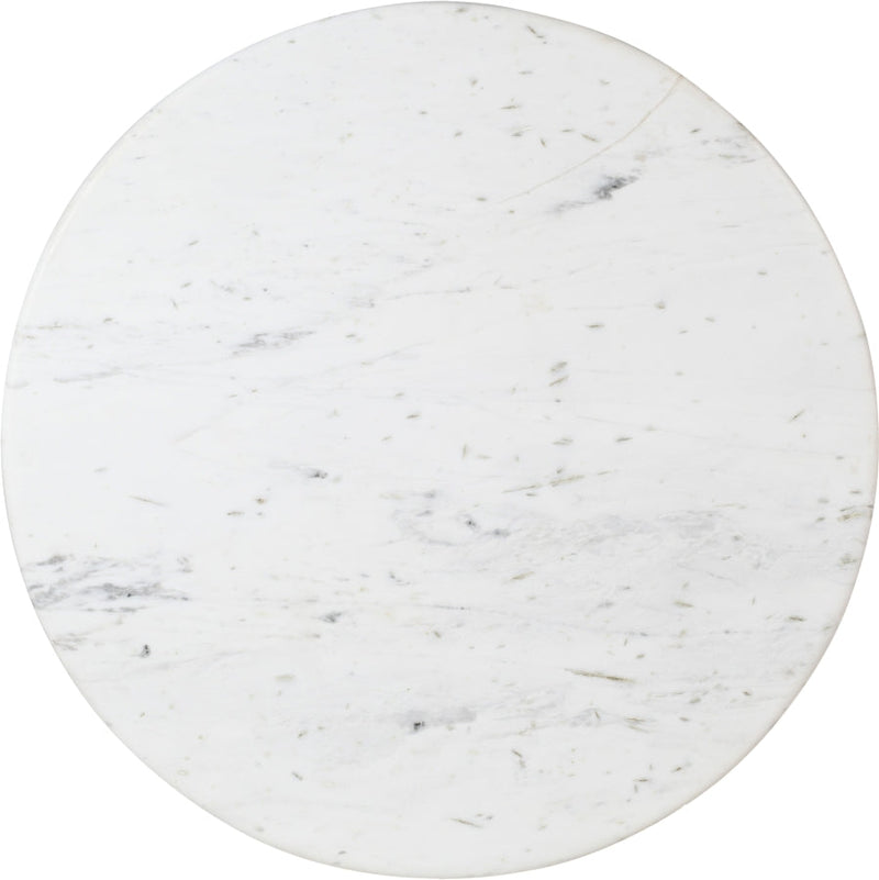 Treviso Marble Top And Mango Wood Base Coffee Table in White - 99092White-CT