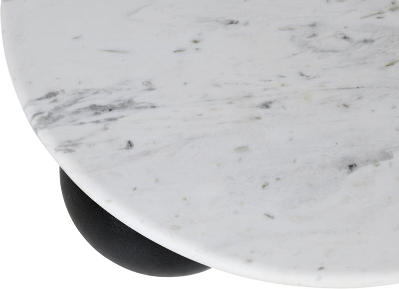 Treviso Marble Top And Mango Wood Base Coffee Table in White - 99092White-CT