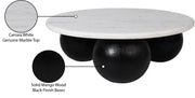 Treviso Marble Top And Mango Wood Base Coffee Table in White - 99092White-CT
