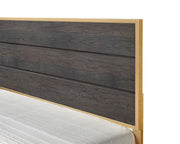 Trevor Brown/Gold King Panel Bed - Gate FurnitureKing Bed
