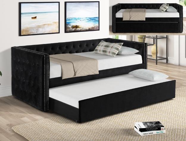 TRINA BLACK DAYBED-BACK - 5335BK-BACK - Gate Furniture