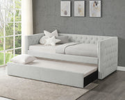 Trina Dove Gray Twin Daybed with Trundle - Gate FurnitureDaybed