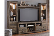 Trinell Brown 4 - Piece Entertainment Center - Gate FurnitureEntertainment Center