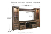 Trinell Brown 4 - Piece Entertainment Center - Gate FurnitureEntertainment Center