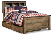 Trinell Brown Full Bookcase Bed with Storage - B446B91