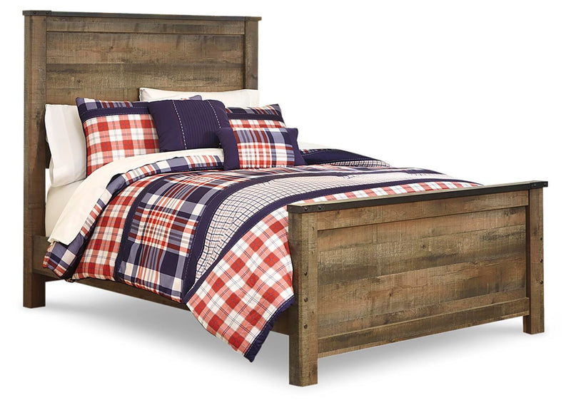 Trinell Brown Full Panel Bed, Dresser, Mirror and Nightstand - B446B78