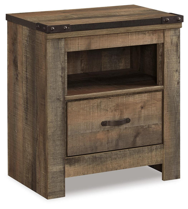 Trinell Brown Full Panel Bed, Dresser, Mirror and Nightstand - B446B78