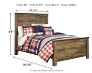 Trinell Brown Full Panel Bed, Dresser, Mirror and Nightstand - B446B78