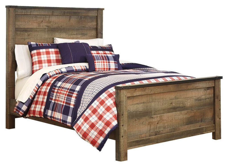 Trinell Brown Full Panel Bed with Storage and Dresser - B446B93