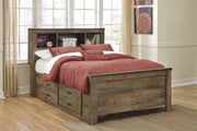 Trinell Brown Full Panel Bookcase Under Bed Storage Bed - Gate FurnitureFull Bed