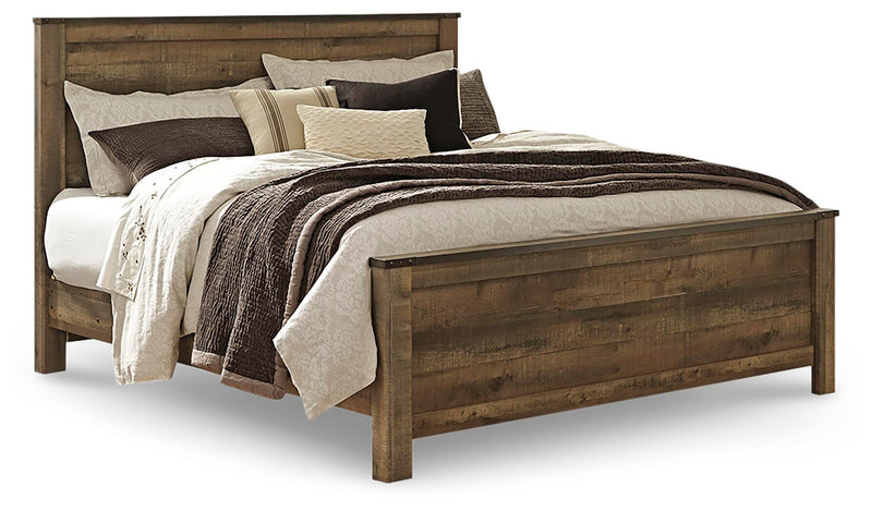 Trinell Brown King Panel Bed and Nightstand - B446B60