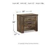 Trinell Brown King Panel Bed and Nightstand - B446B60