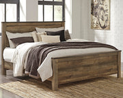 Trinell Brown King Panel Bed and Nightstand - B446B60