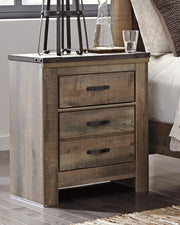 Trinell Brown King Panel Bed and Nightstand - B446B60