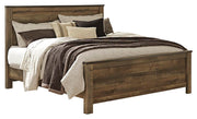 Trinell Brown King Panel Bed, Dresser, Mirror and Nightstand - B446B94
