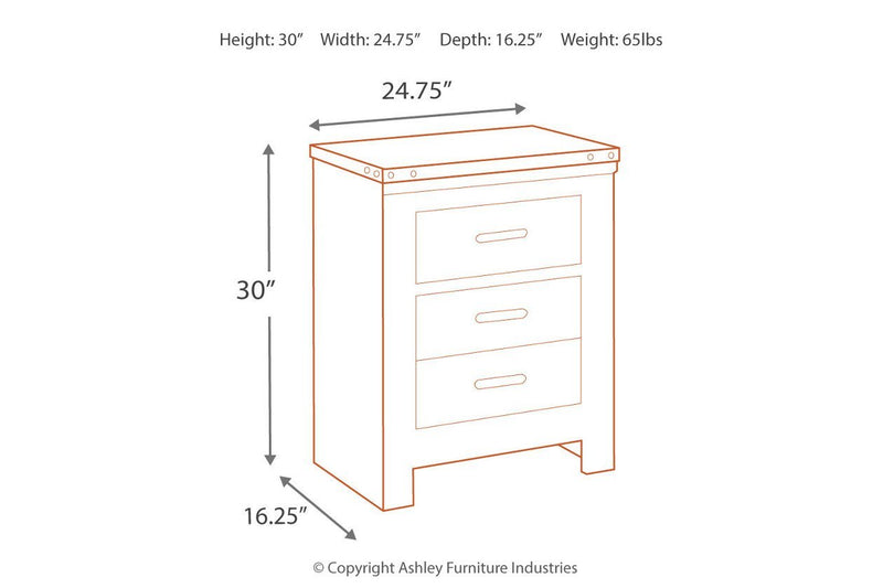 Trinell Brown Nightstand - Gate FurnitureNightstand