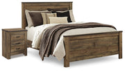 Trinell Brown Queen Panel Bed and Nightstand - B446B58