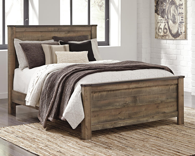 Trinell Brown Queen Panel Bed and Nightstand - B446B58