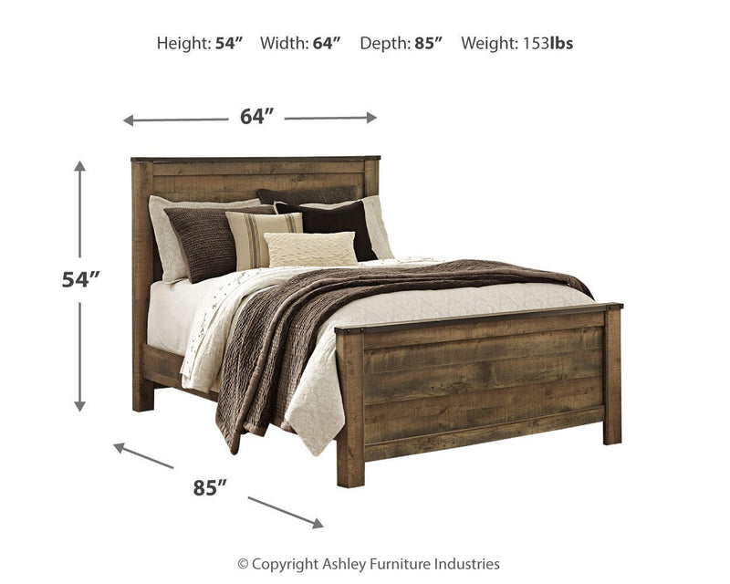 Trinell Brown Queen Panel Bed and Nightstand - B446B58