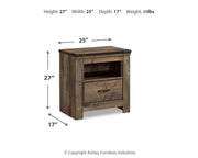 Trinell Brown Queen Panel Bed, Chest and 2 Nightstands - B446B59